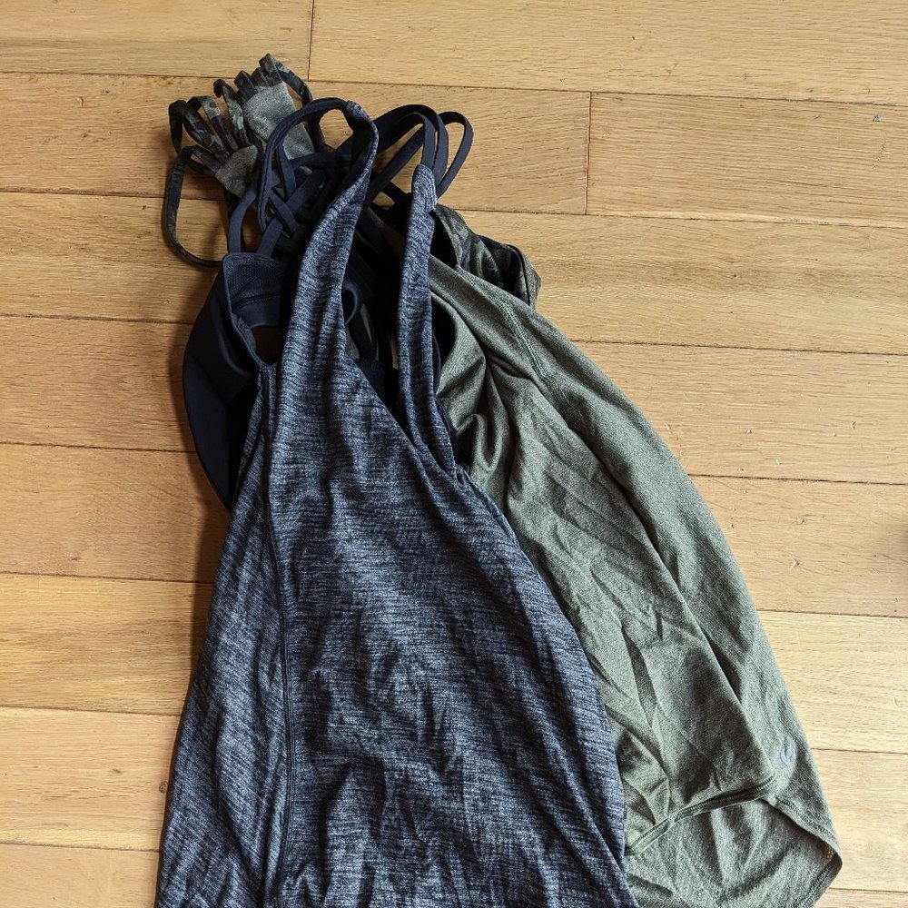 Two Lululemon bra tops